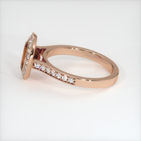 2.58 Ct. Orangish Brown Sapphire Ring, 18K Rose Gold 4